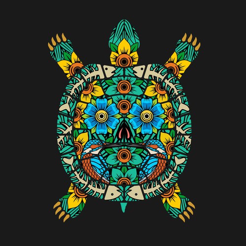 Tortoise logo with the title 'Turtle Illustraion'