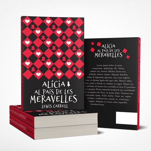 Alice in Wonderland design with the title 'Alícia Al País de les Meravelles'