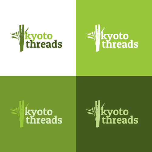 Bamboo design with the title 'Logo concept for bamboo textile co.'