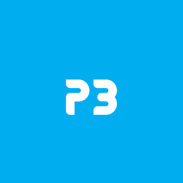 Number 3 logo with the title 'Incredible smart and neat P3 logo. '