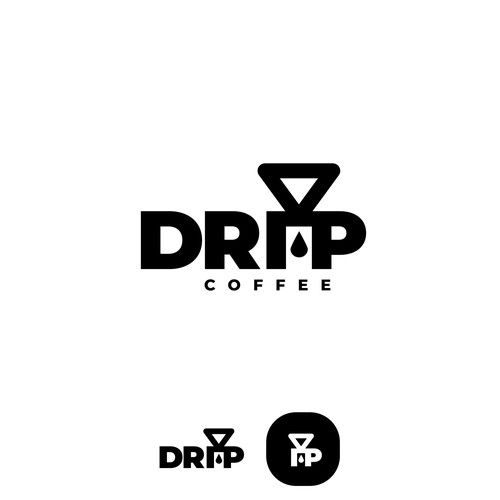 Drip logo with the title 'Coffee house logo'