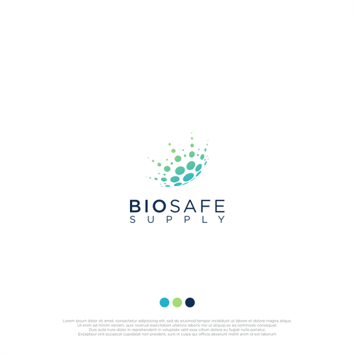 Supplement brand with the title 'iconic logo for biosafe supply'