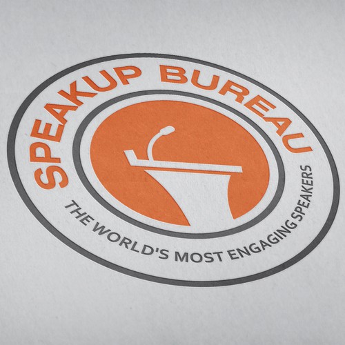 Speaker design with the title 'The World's Most Engaging Public Speakers Need an Engaging Identity'
