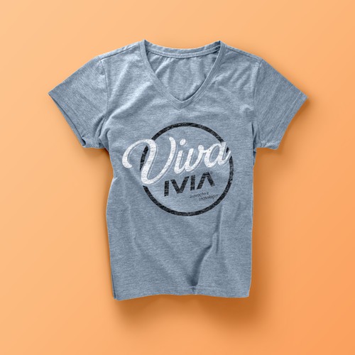 Cursive design with the title 'Viva IVIA T-Shirt Design'