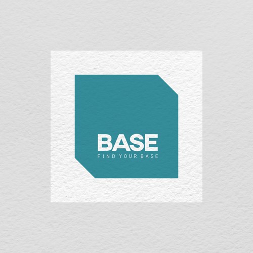 Teal logo with the title 'Bold logo concept for BASE psychology practice'