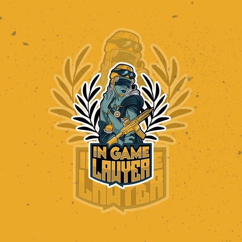 Soldier logo with the title 'e-sports logo for lawyers'