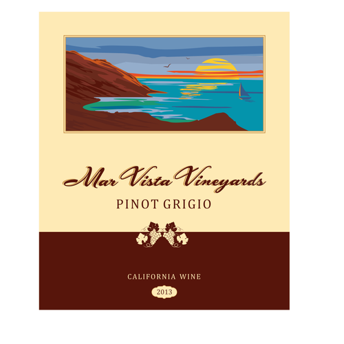 Wine bottle design with the title 'Mar Vista Vineyards needs a new logo'