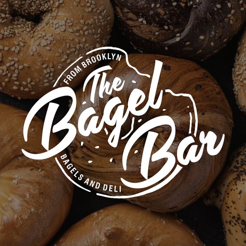 Bagel logo with the title 'The Bagel Bar Store Logo'