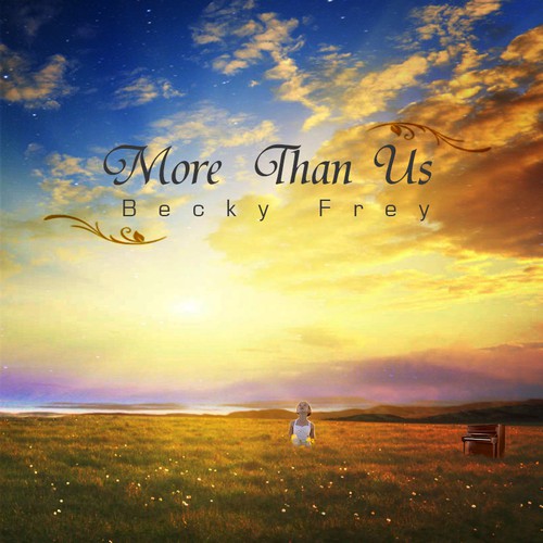 CD design with the title 'debut album cover More Than Us'