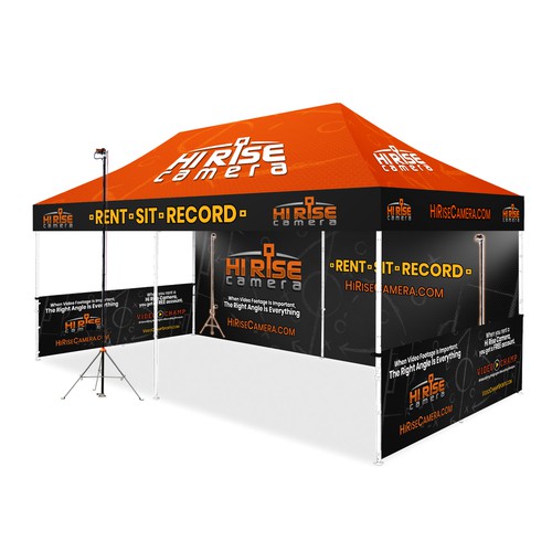 Booth design with the title 'Tent Design'