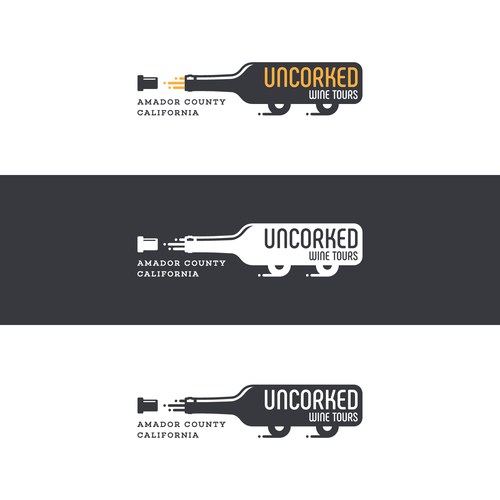 Bottle brand with the title 'Winery tour business needs logo to attract educated day-drinkers! '