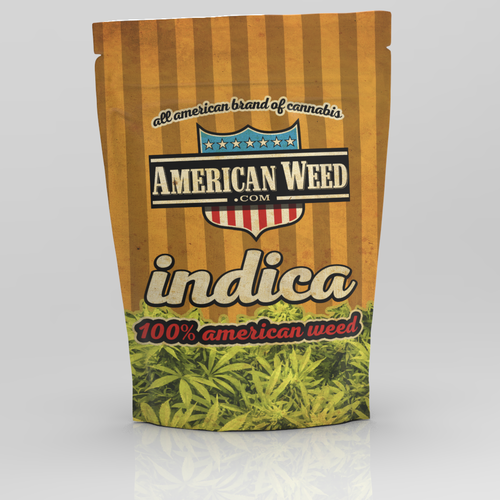 Weed packaging with the title 'American Weed'