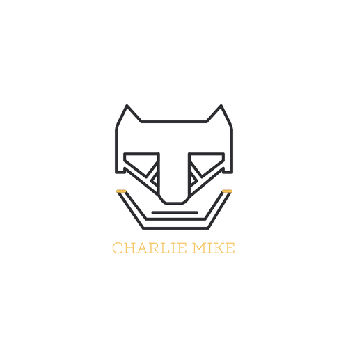 Slab serif logo with the title 'Logo Concept for Charlie Mike White Version'