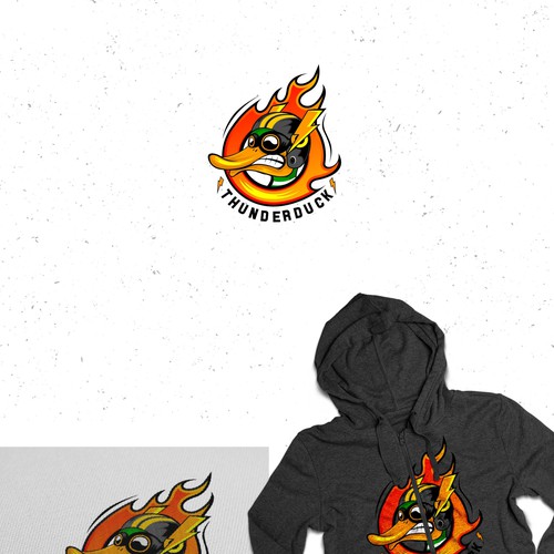 Thunder logo with the title 'thunder duck'