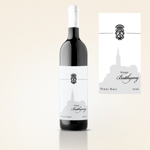 White label with the title 'Label for Weingut Batthyany'