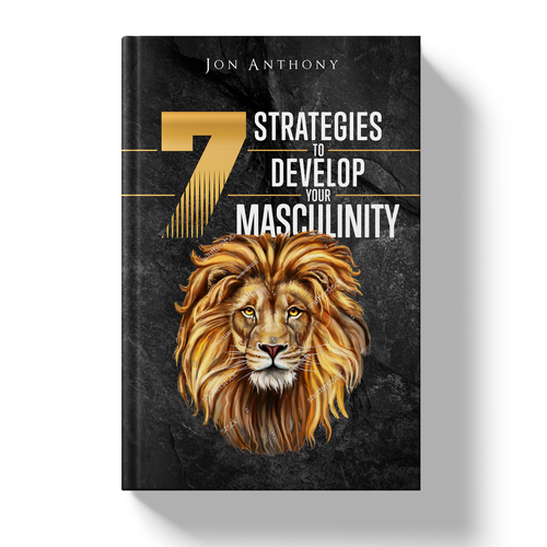 Luxury book cover with the title '7 Strategies to Develop your Masculinity'
