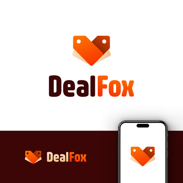 Price tag design with the title 'DealFox'