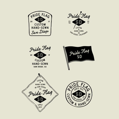 Logo with the title 'Logo Suite for Pride Flag SD'