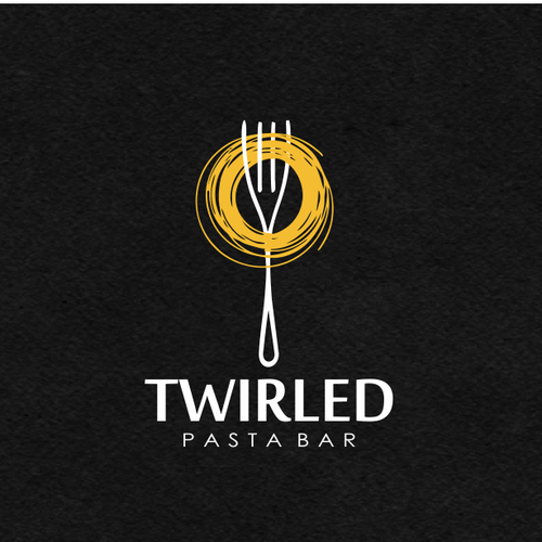 Pasta design with the title 'twisted logo '