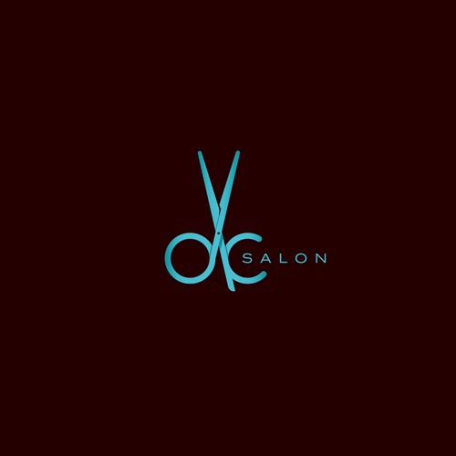 Scissors design with the title 'DK Salon'
