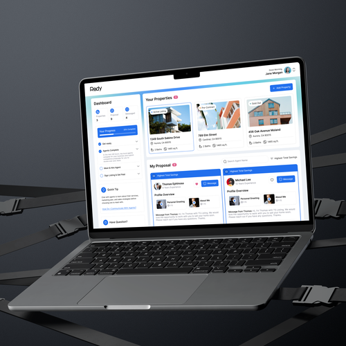 Marketing website with the title 'Redy- Real Estate Platform'