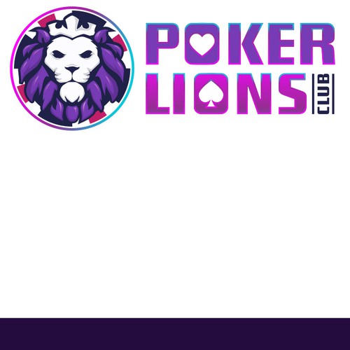Poker chip logo with the title 'POKER LIONS CLUB'