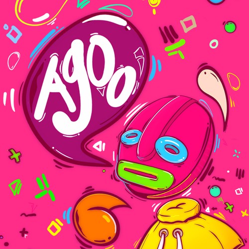Graffiti artwork with the title 'Doodle illustration for Tiktok video'