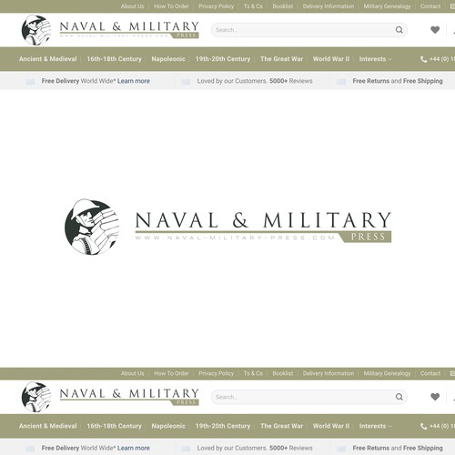 Soldier logo with the title 'Naval & Military press'