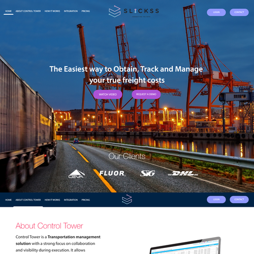 Aesthetic website with the title 'SLICKSS- Website design for a Belgian Startup'