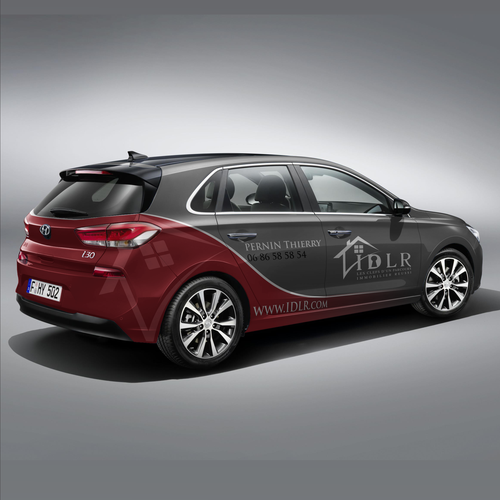 Vinyl wrap design with the title 'Real Estate wrap design '