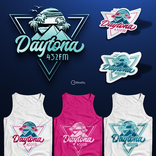 Skateboard logo with the title 'Daytona 432FM'