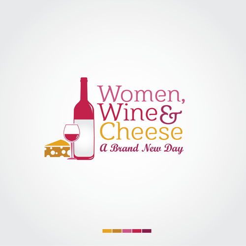Fundraising logo with the title 'Create an inspirational logo for an ANNUAL CHARITY WINE EVENT!'