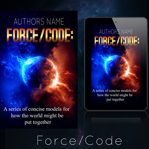 Fire book cover with the title 'Book Cover for science book'