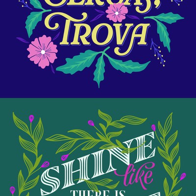 Floral illustration for Motivational Quotes.