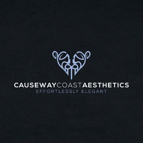 Silhouette logo with the title 'Causeway Coast Aesthetics'