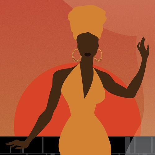 Jazz artwork with the title 'Artwork Inspired by Black/African American Culture'