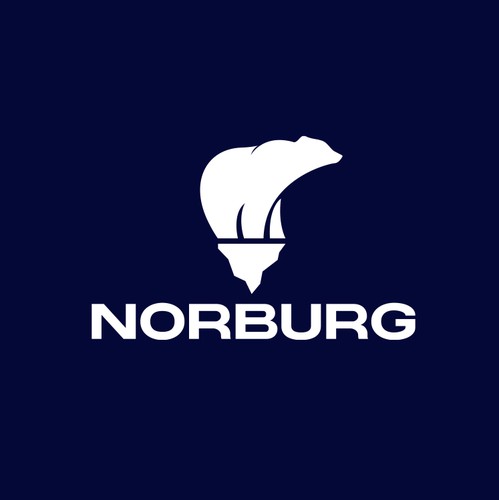 Iceberg logo with the title 'Norburg logo design'