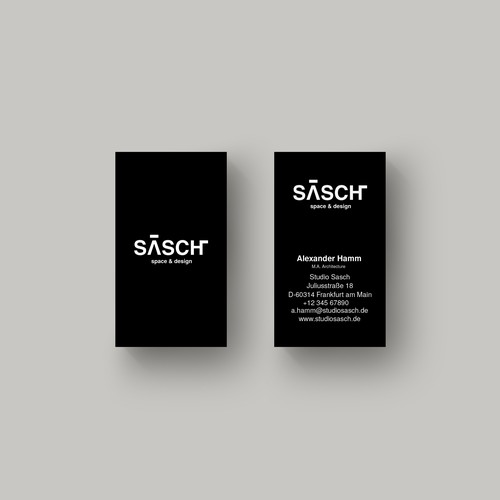 Minimalist brand with the title 'Minimalistic branding for SASCH'