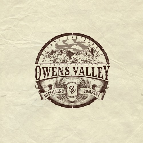 Rustic logo with the title 'Logo design for Artisan Distillery '