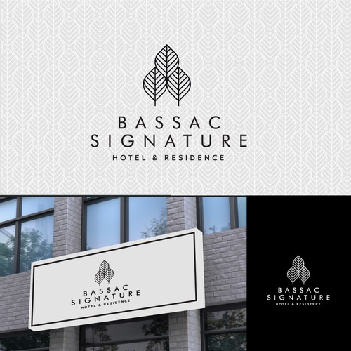 Residential logo with the title 'Logo concept for hotel and residential  building'