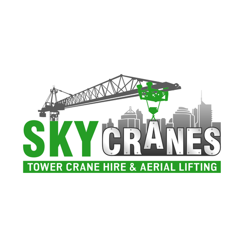 Crane design with the title 'Storytelling logo for crane services'