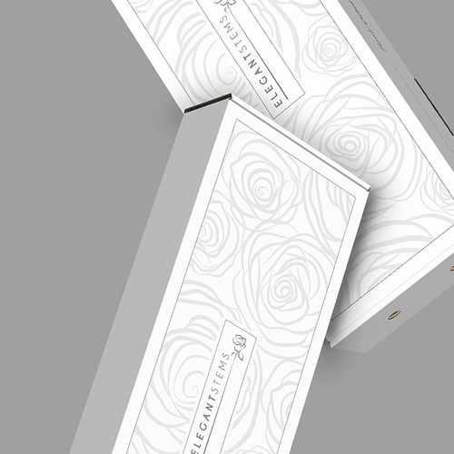 Flower packaging with the title 'Packaging design for a rose carton'