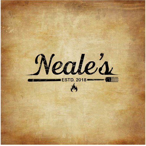 Campfire logo with the title 'Neale's Camping '