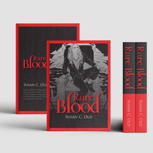 Vampire book cover with the title 'Vampire romance book cover using supplied art - 2'