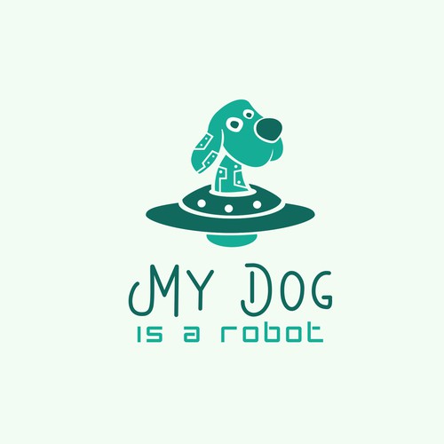 Robotics design with the title 'Robotic Dog logo for "My Dog is a Robot" company'