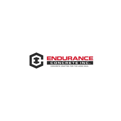 Concrete design with the title 'Bold logo concept for Endurance Concrete Inc.'