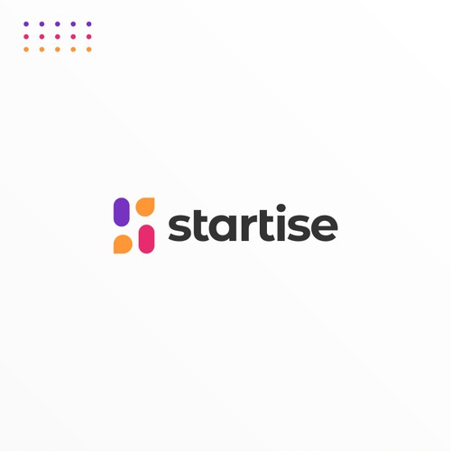 Fintech logo with the title 'UNUSED / SALE LOGO MARK'