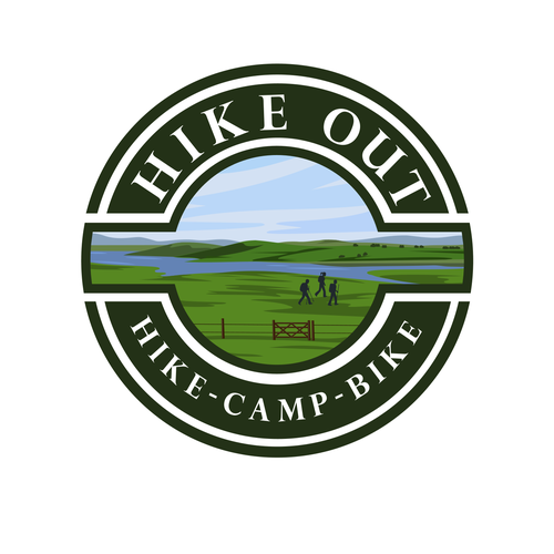 Walk logo with the title 'logo for community hiking group'