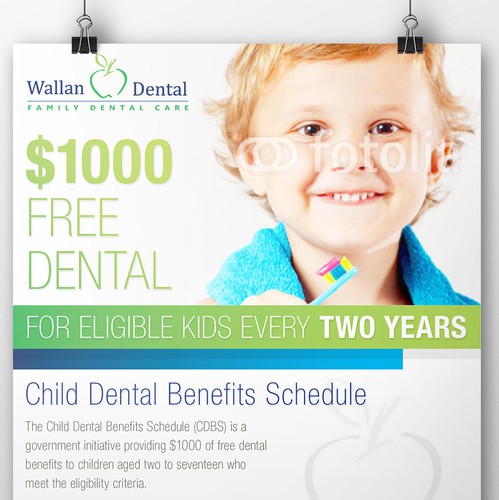 Pediatric design with the title 'Bright, Family-Friendly Dental Flyer Design'
