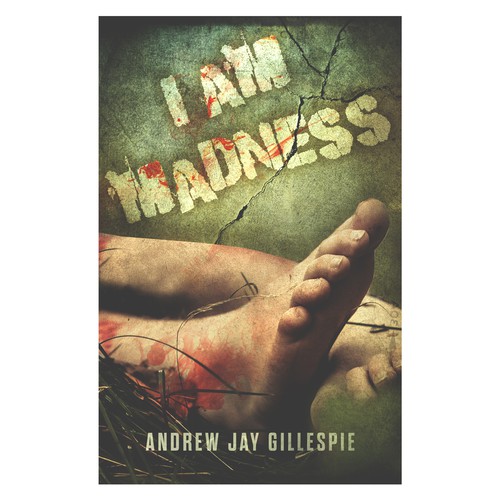 Murder mystery book cover with the title 'I Am Madness'